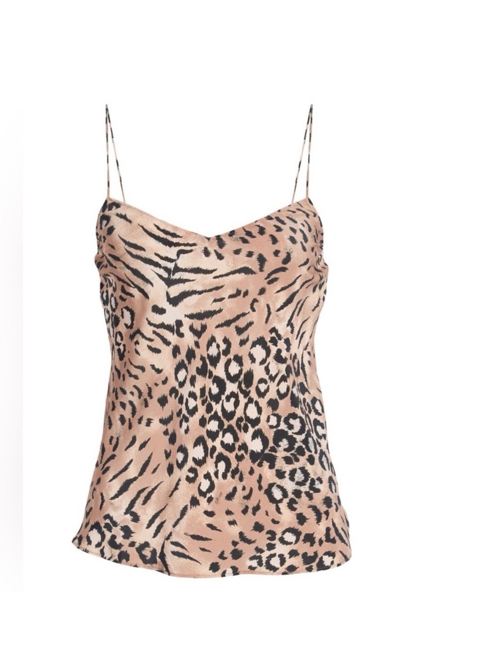 PAIGE Leopard Print Silk Top